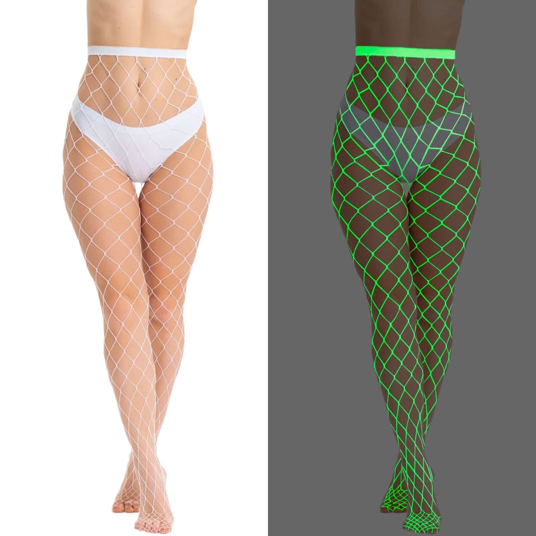 Колготки у велику сітку (світяться в темряві)