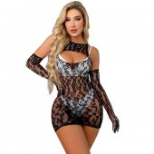 Пеньюар-Сітка та рукавички